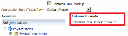 Column formula